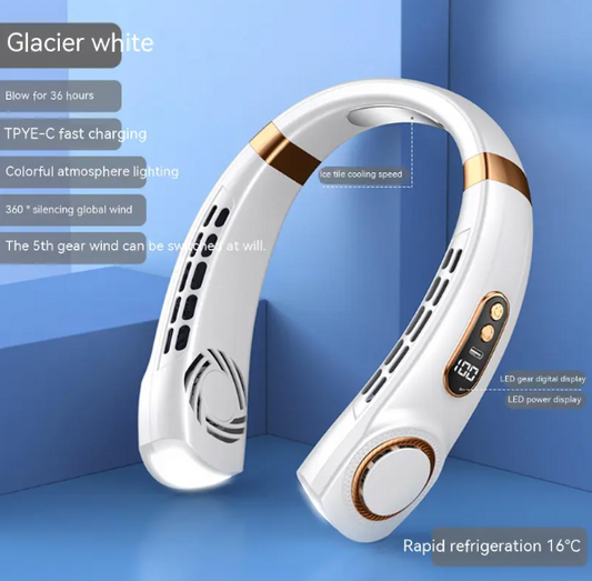 Ventilateur de Cou Portable – Fraîcheur Instantanée