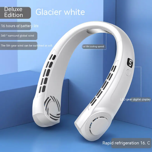 Ventilateur de Cou Portable – Fraîcheur Instantanée