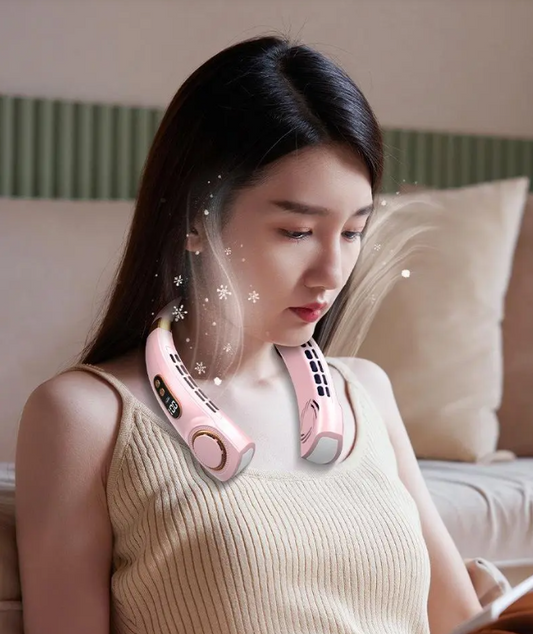 Ventilateur de Cou Portable – Fraîcheur Instantanée