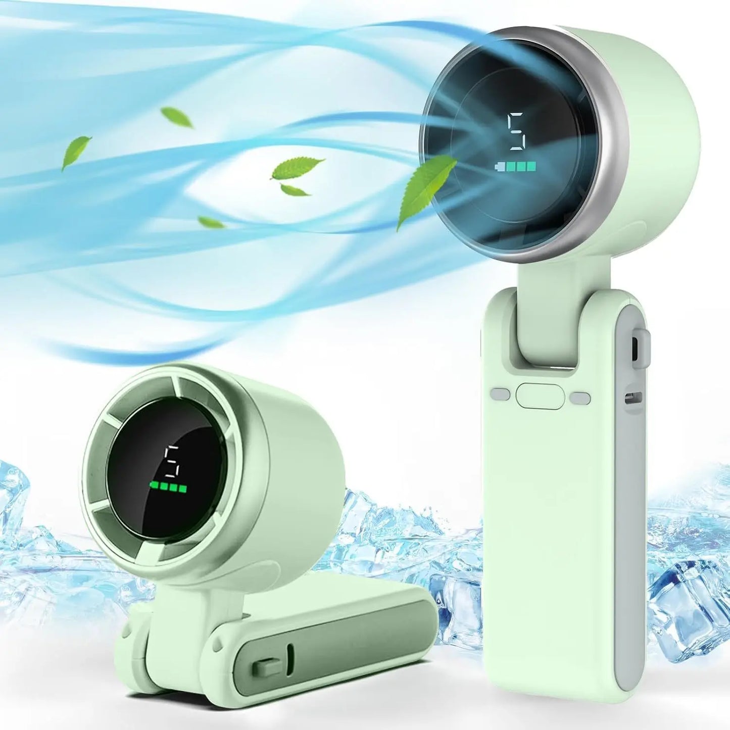 Ventilateur Portable 3-en-1 – Rechargeable USB – 5 Vitesses – Silencieux