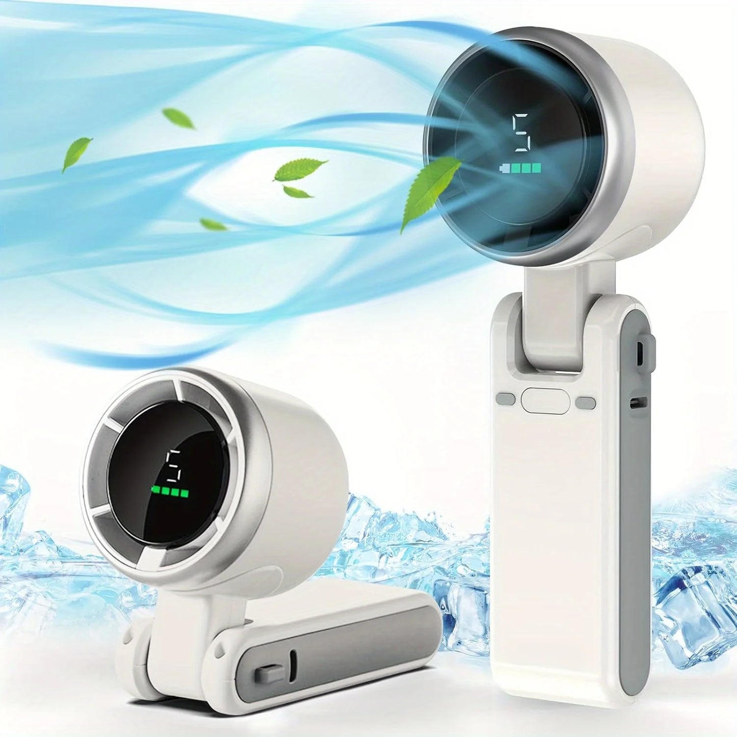 Ventilateur Portable 3-en-1 – Rechargeable USB – 5 Vitesses – Silencieux